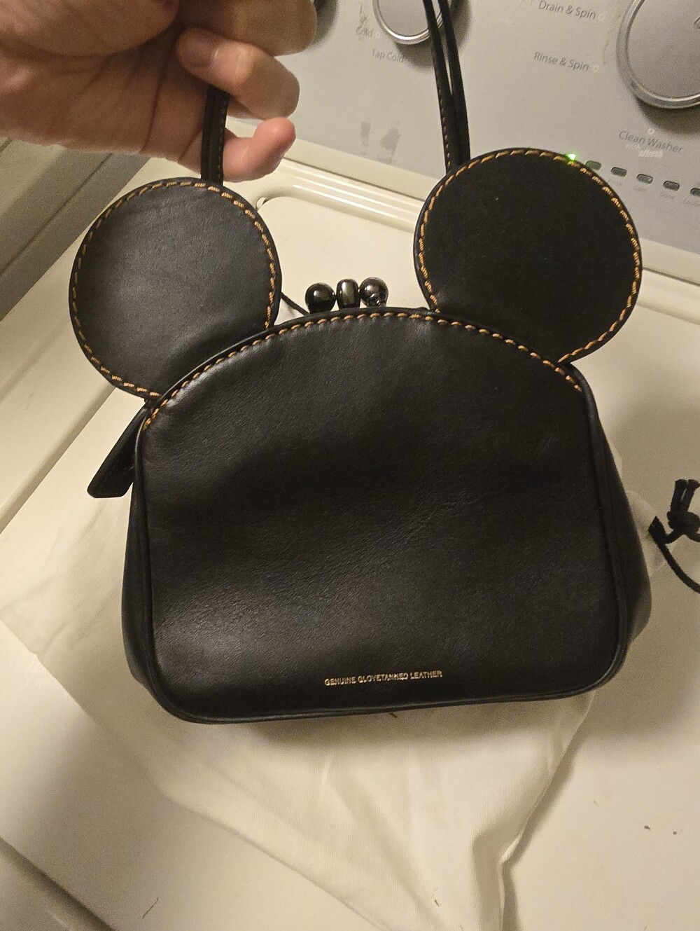 Coach Mickey Kisslock Black Leather Mini Bag - Picture 7 of 13
